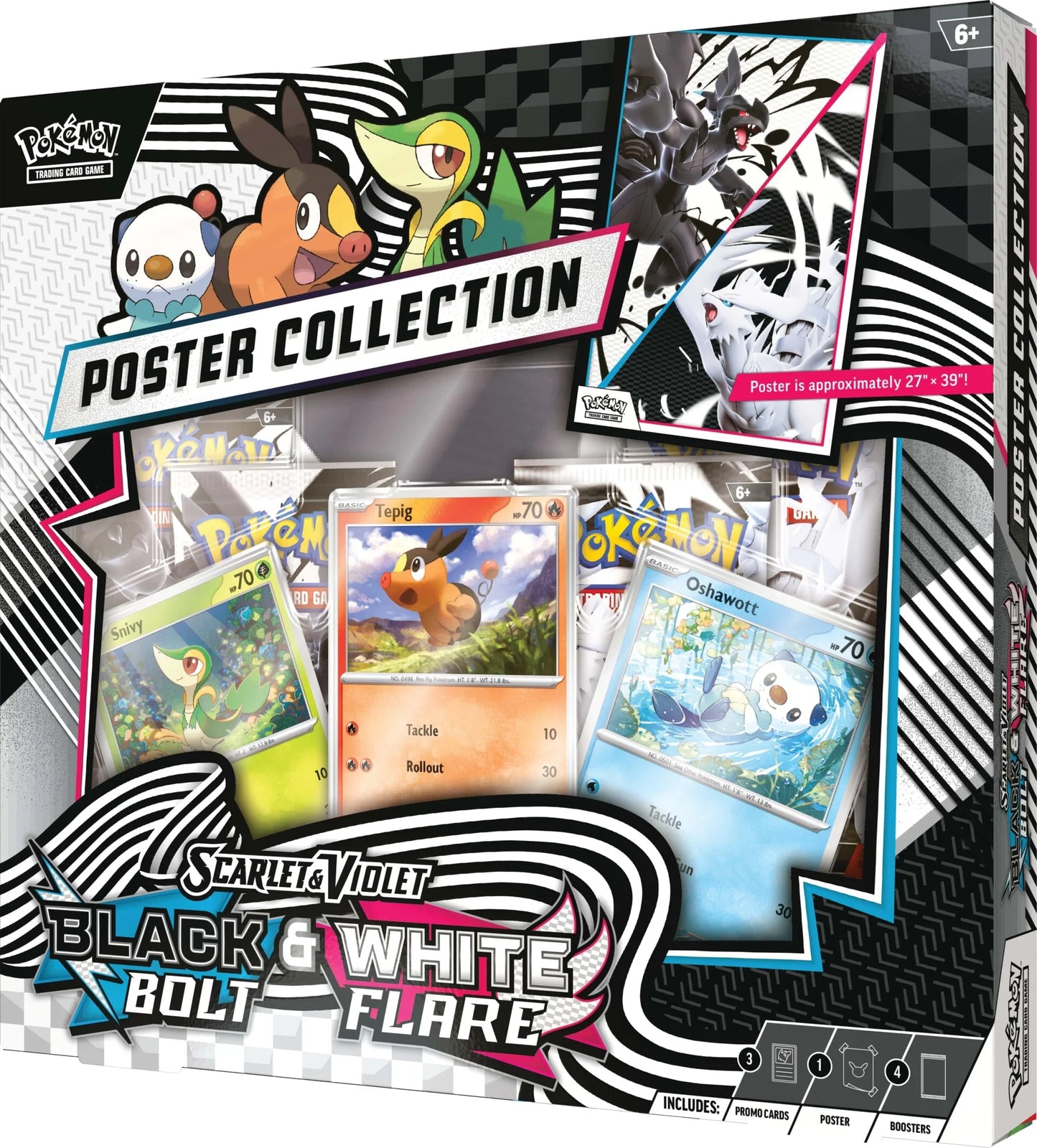 Black Bolt White Flare Unova Poster Collection