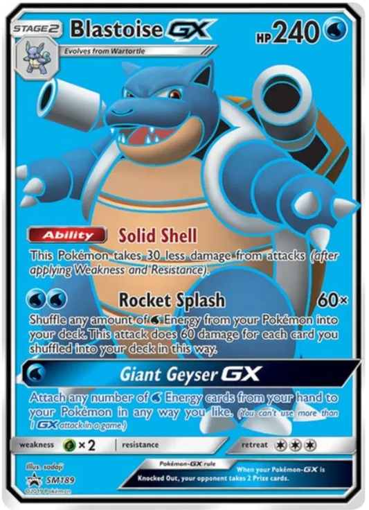 Blastoise GX SM189 Sun & Moon Promos