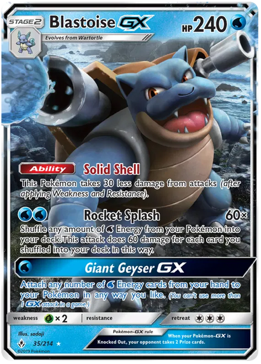 Blastoise GX 35/214 Unbroken Bonds