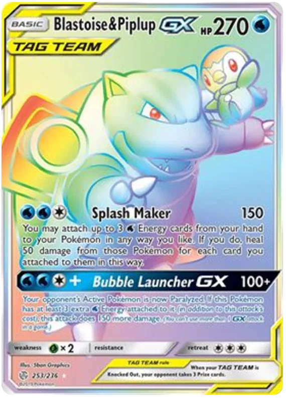 Blastoise & Piplup GX 253/236 Cosmic Eclipse