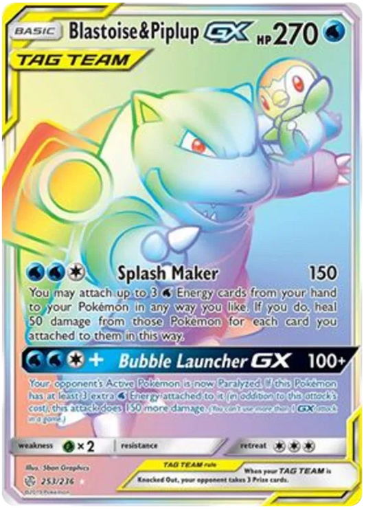 Blastoise & Piplup GX 253/236 Cosmic Eclipse