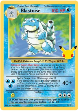 Blastoise 2/102 Sword & Shield Celebrations