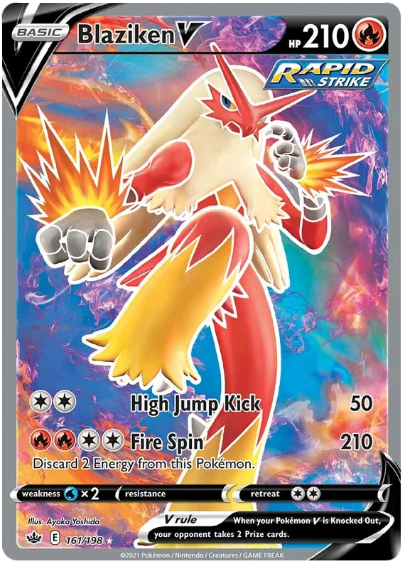 Blaziken V 161/198 Sword & Shield Chilling Reign