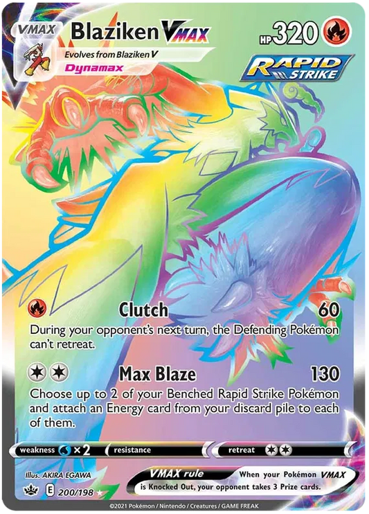 Blaziken VMAX 200/198 Sword & Shield Chilling Reign