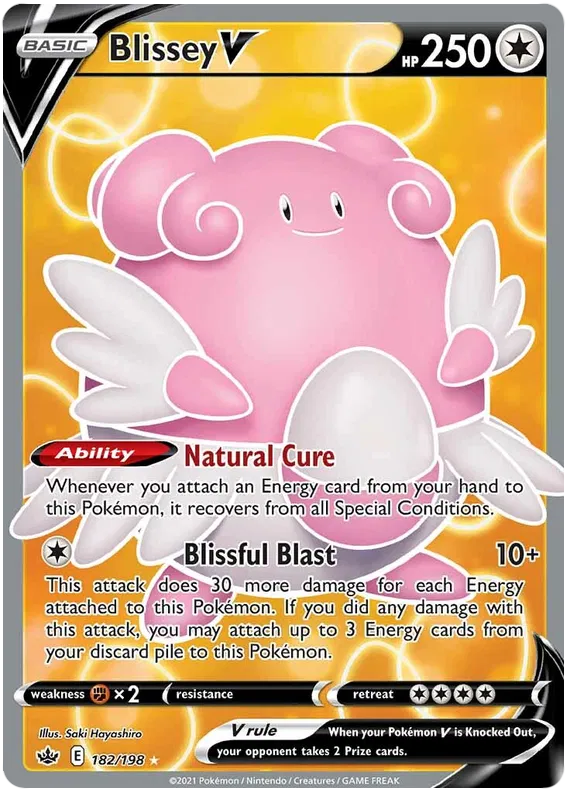 Blissey V 182/198 Sword & Shield Chilling Reign