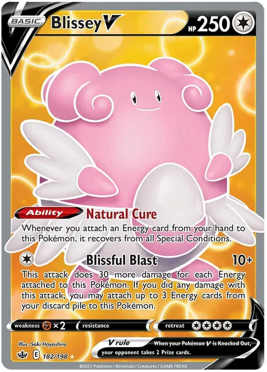 Blissey V 182/198 Sword & Shield Chilling Reign