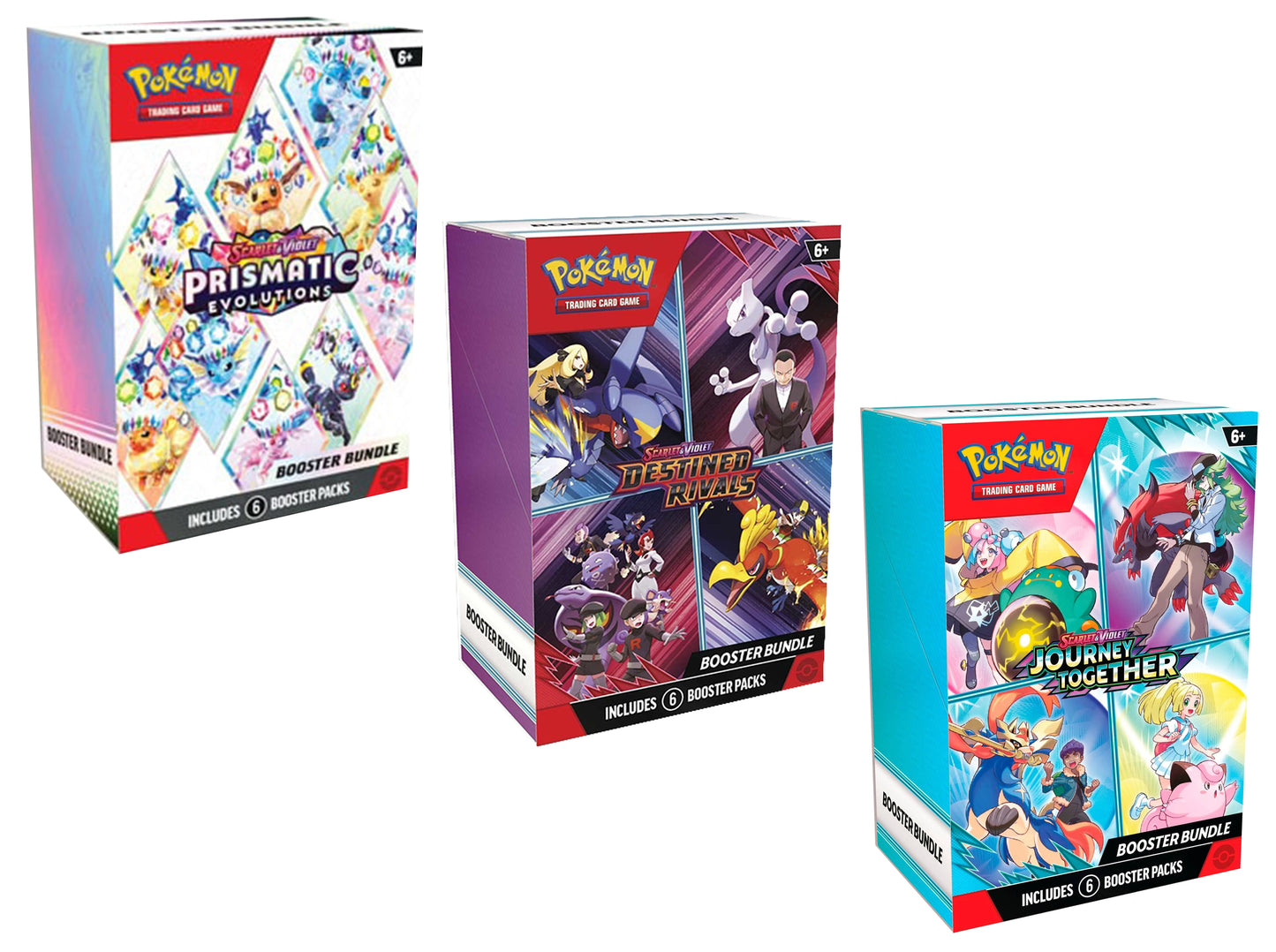 Booster Bundle Lot ( Destined Rivals + Prismatic Evolutions + Journey Together )