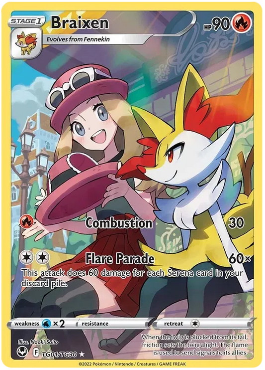 Braixen TG01/TG30 Silver Tempest Trainer Gallery