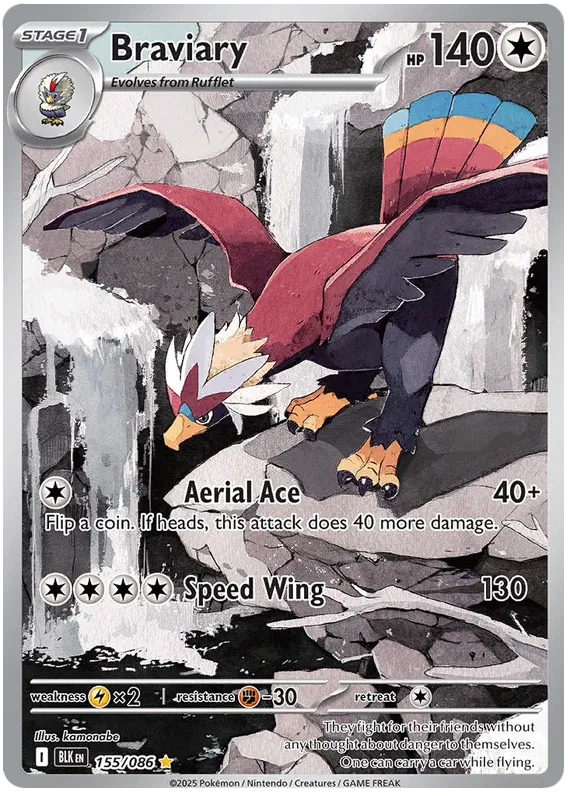 Braviary 155/086 Black Bolt