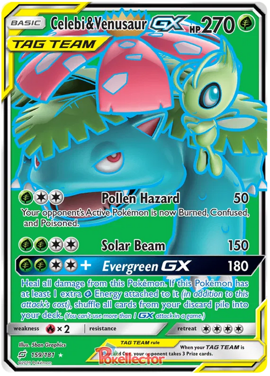 Celebi & Venusaur GX 159/181 Team Up