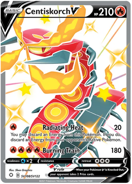 Centiskorch V SV108/SV122 Sword & Shield Shining Fates