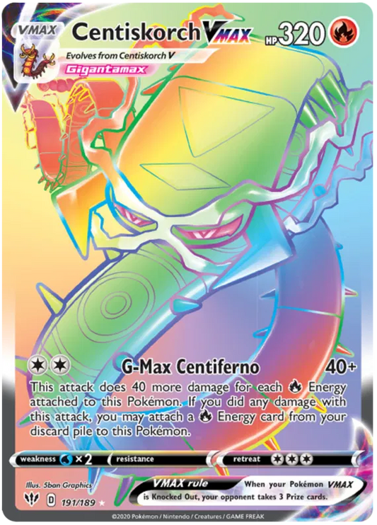 Centiskorch VMAX 191/189 Darkness Ablaze
