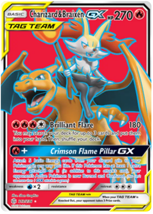 Charizard & Braixen GX 212/236 Cosmic Eclipse
