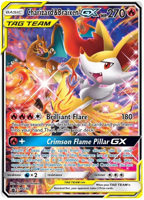 Charizard & Braixen GX SM230 Sun & Moon Promos