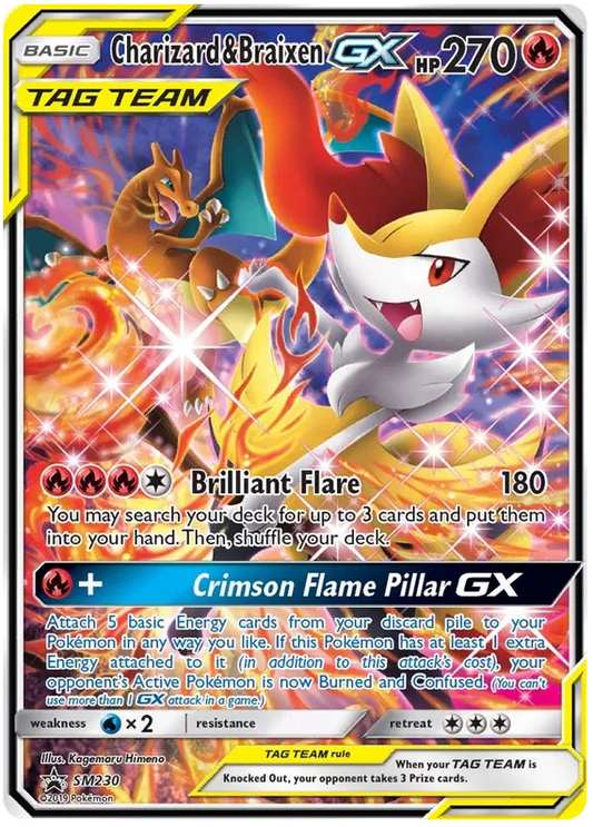 Charizard & Braixen GX SM230 Sun & Moon Promos