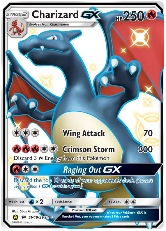 Charizard GX SV49/SV94 Hidden Fates