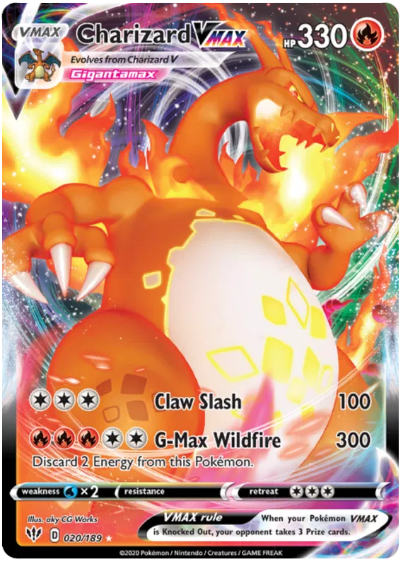 Charizard VMAX 20/189 Sword & Shield Darkness Ablaze