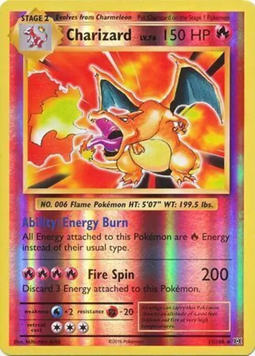 Charizard 11/108 Evolutions Reverse Holo