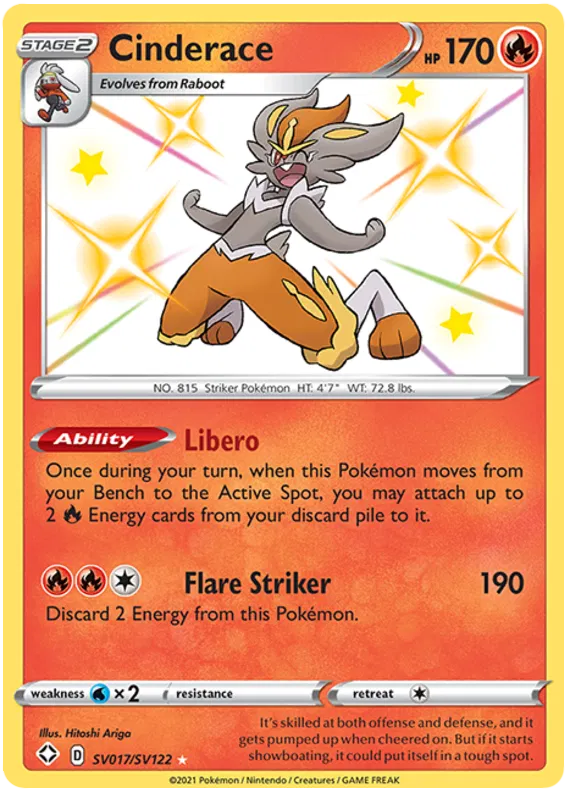Cinderace SV017/SV122 Shining Fates