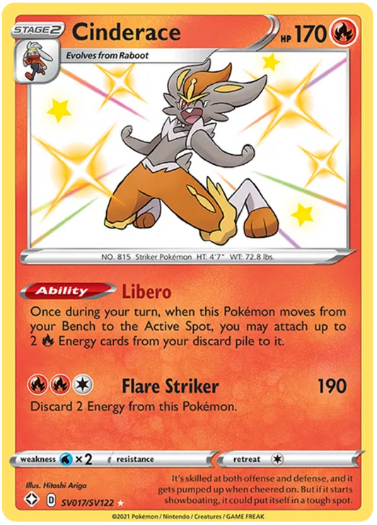 Cinderace SV017/SV122 Shining Fates