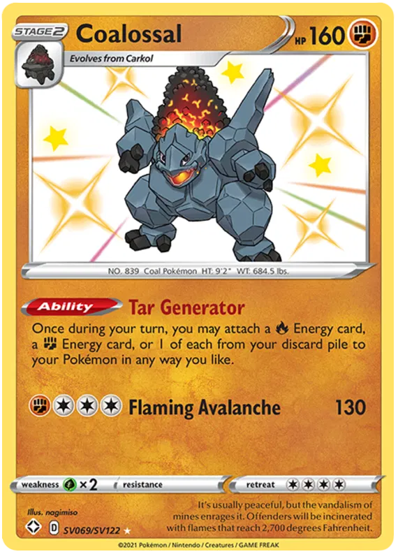 Coalossal SV069/SV122 Sword & Shield Shining Fates