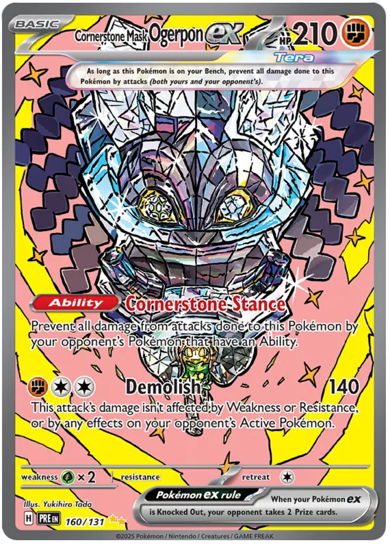 Cornerstone Mask Ogerpon ex 160/131 Prismatic Evolutions