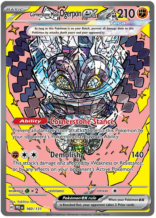 Cornerstone Mask Ogerpon ex 160/131 Prismatic Evolutions