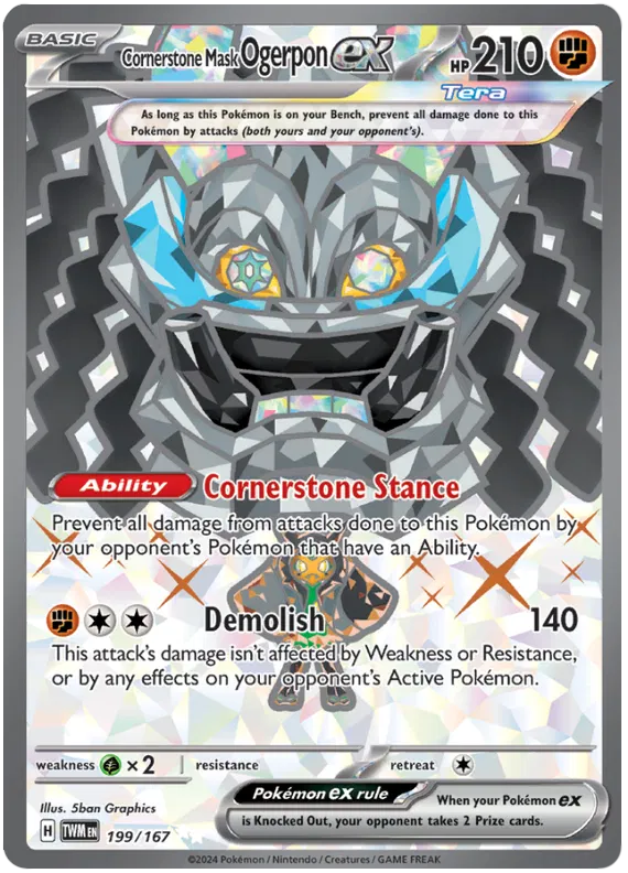 Cornerstone Mask Ogerpon ex 199/167 Twilight Masquerade