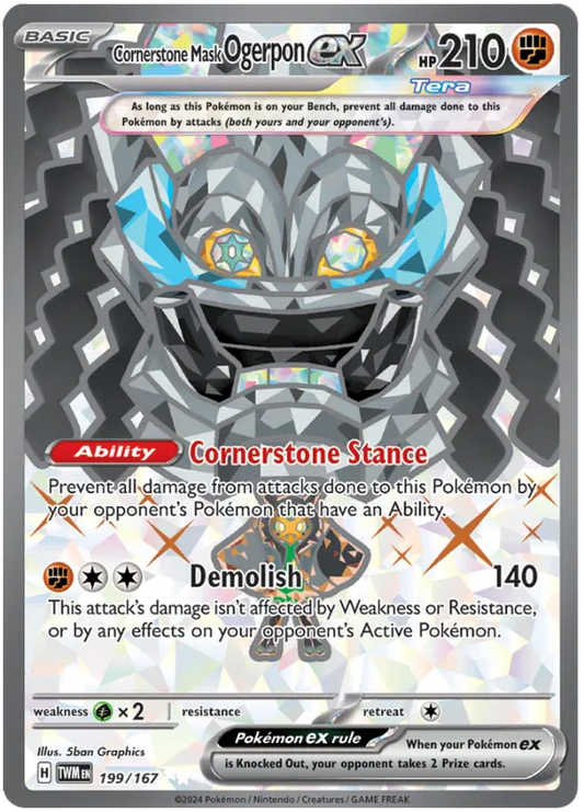 Cornerstone Mask Ogerpon ex 199/167 Twilight Masquerade