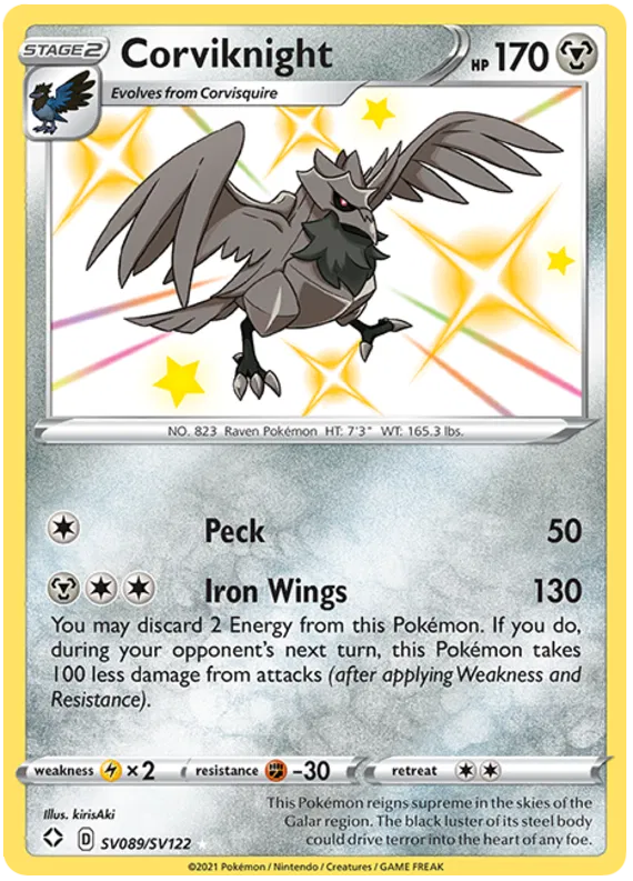 Corviknight SV089/SV122 Sword & Shield Shining Fates