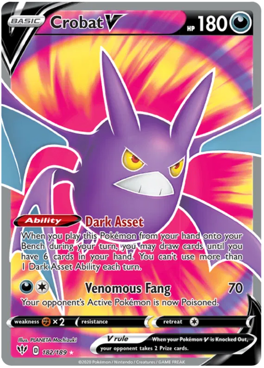 Crobat V 182/189 Sword & Shield Darkness Ablaze