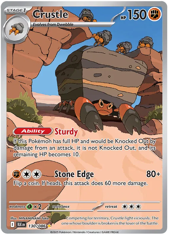 Crustle 130/086 Black Bolt