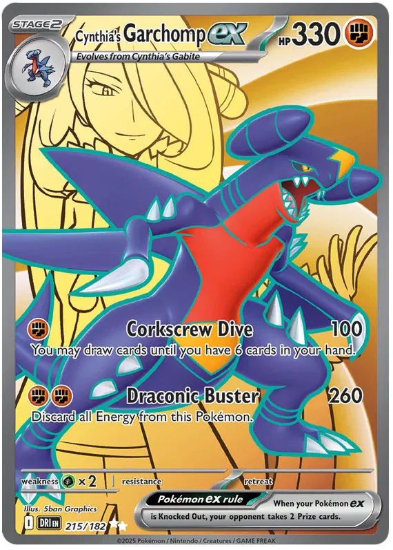 Cynthia's Garchomp ex 215/182 Destined Rivals
