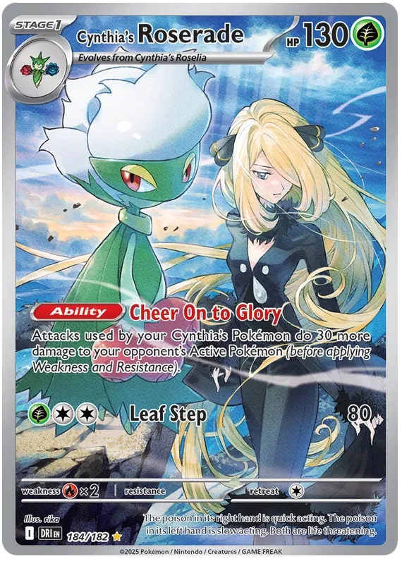 Cynthia's Roserade 184/182 Destined Rivals