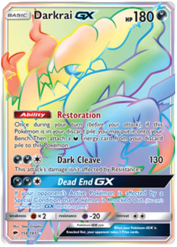 Darkrai GX 158/147 Burning Shadows