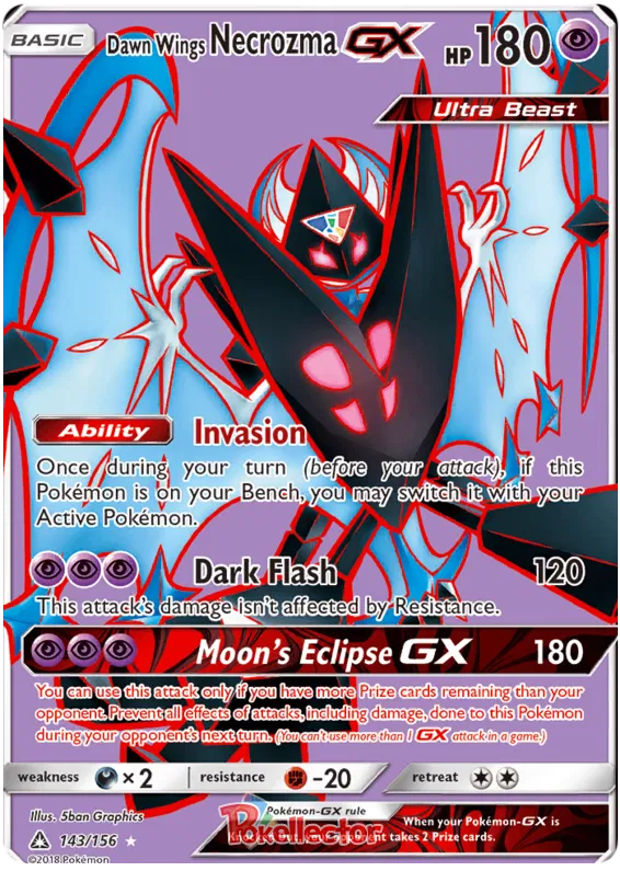 Dawn Wing Necrozma GX 143/156 Ultra Prism