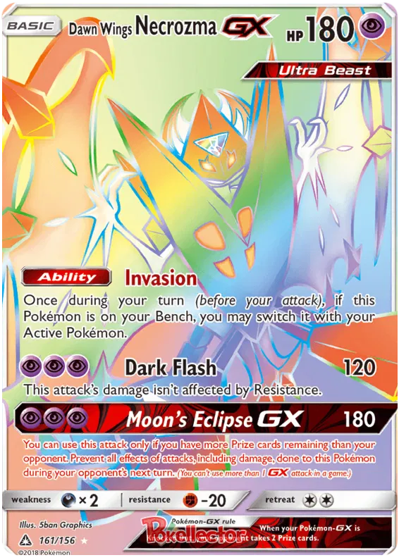 Dawn Wings Necrozma GX 161/156 Ultra Prism