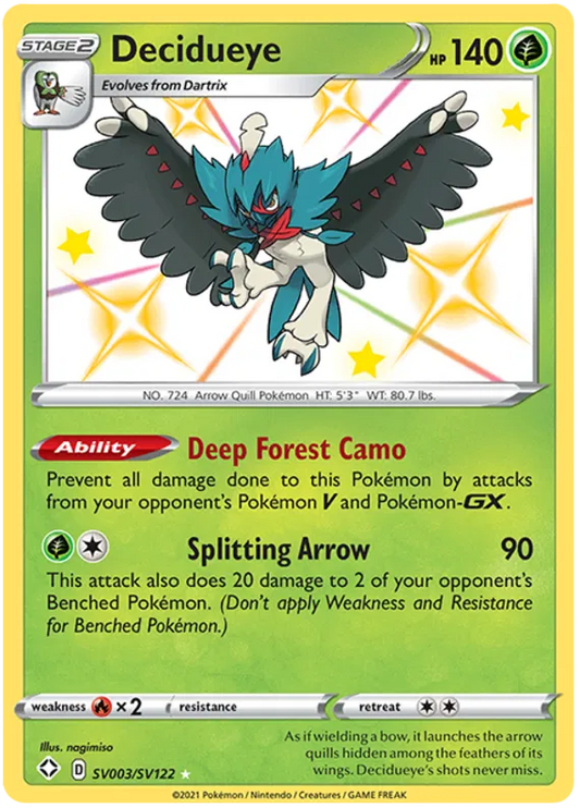 Decidueye SV003/SV122 Shining Fates