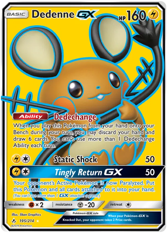 Dedenne GX 195/214 Unbroken Bonds
