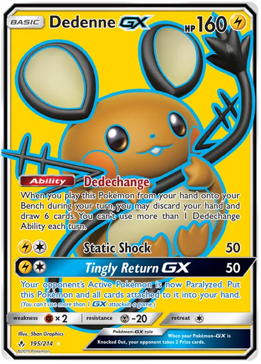 Dedenne GX 195/214 Unbroken Bonds