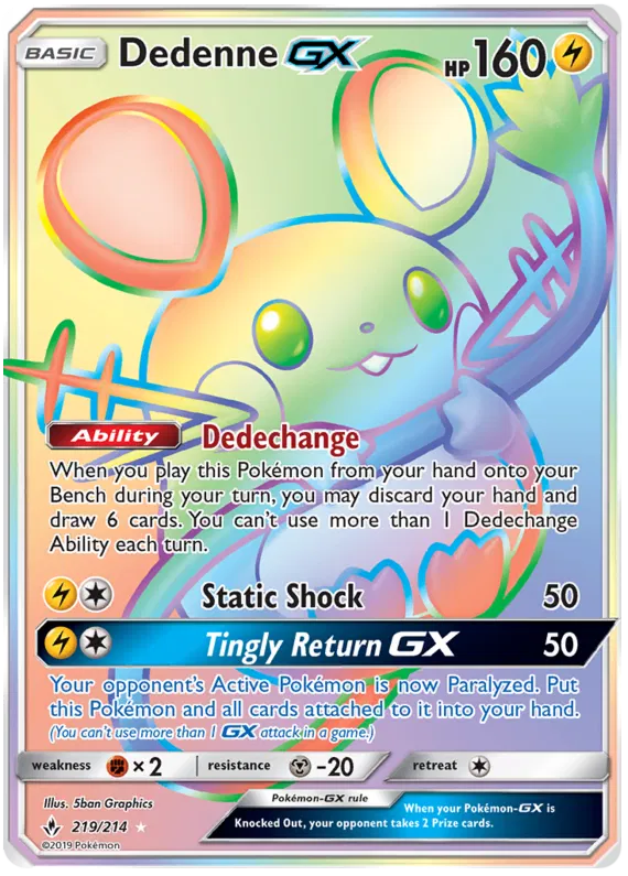 Dedenne GX 219/214 Unbroken Bonds