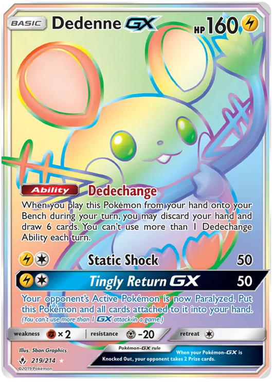 Dedenne GX 219/214 Unbroken Bonds
