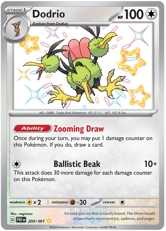 Dodrio 200/091 Paldean Fates
