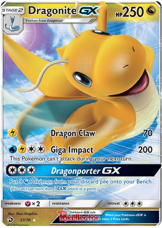 Dragonite GX 37/70 Dragon Majesty