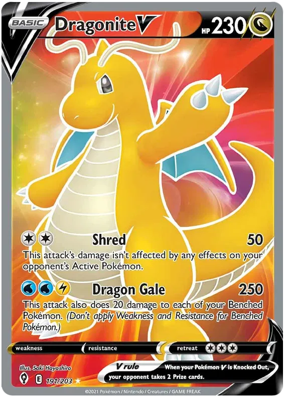 Dragonite V 191/203 Sword & Shield Evolving Skies