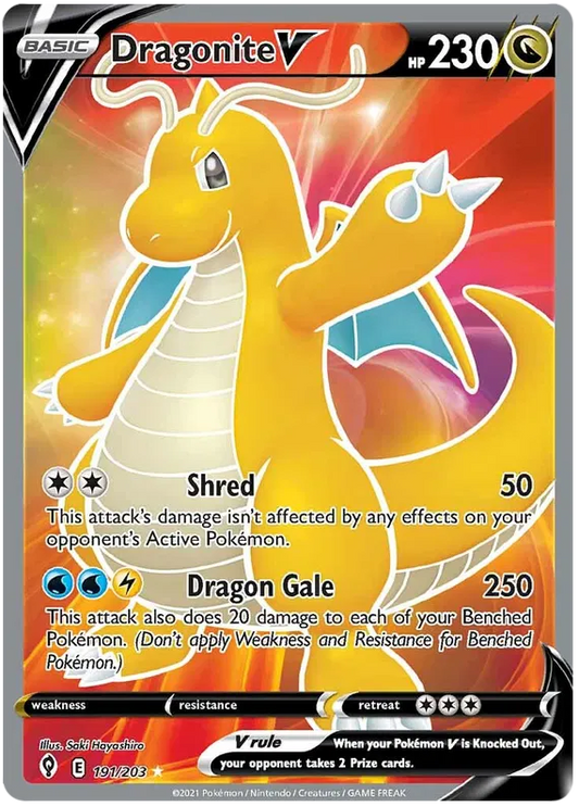 Dragonite V 191/203 Sword & Shield Evolving Skies