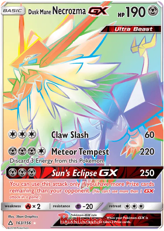 Dusk Mane Nercozma GX 163/156 Ultra Prism