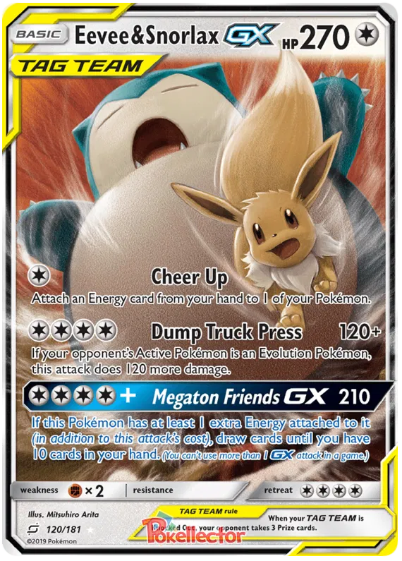 Eevee & Snorlax GX 120/181 Team Up