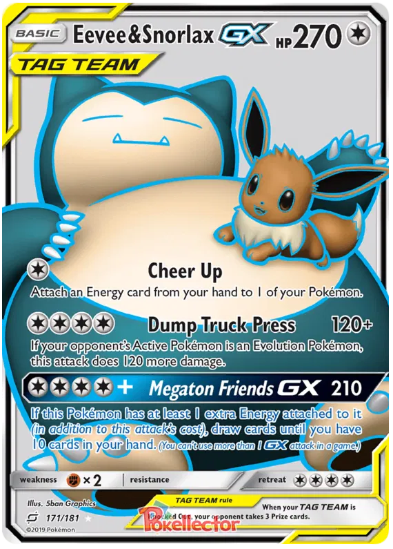 Eevee & Snorlax GX 171/181 Team Up