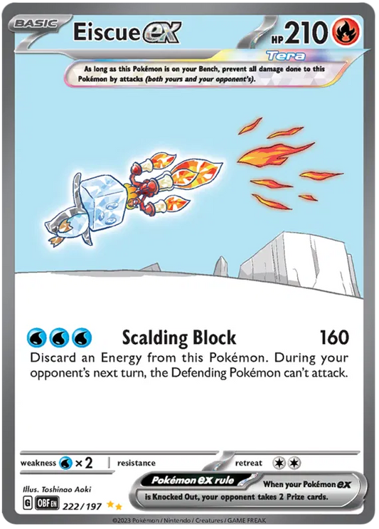 Eiscue ex 222/197 Obsidian Flames